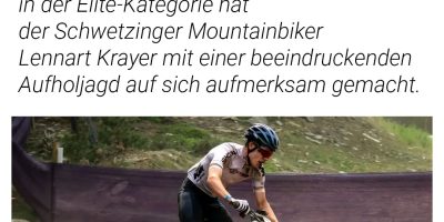 Schwetzinger Mountainbiker Lennart Krayer überzeugt bei WM
